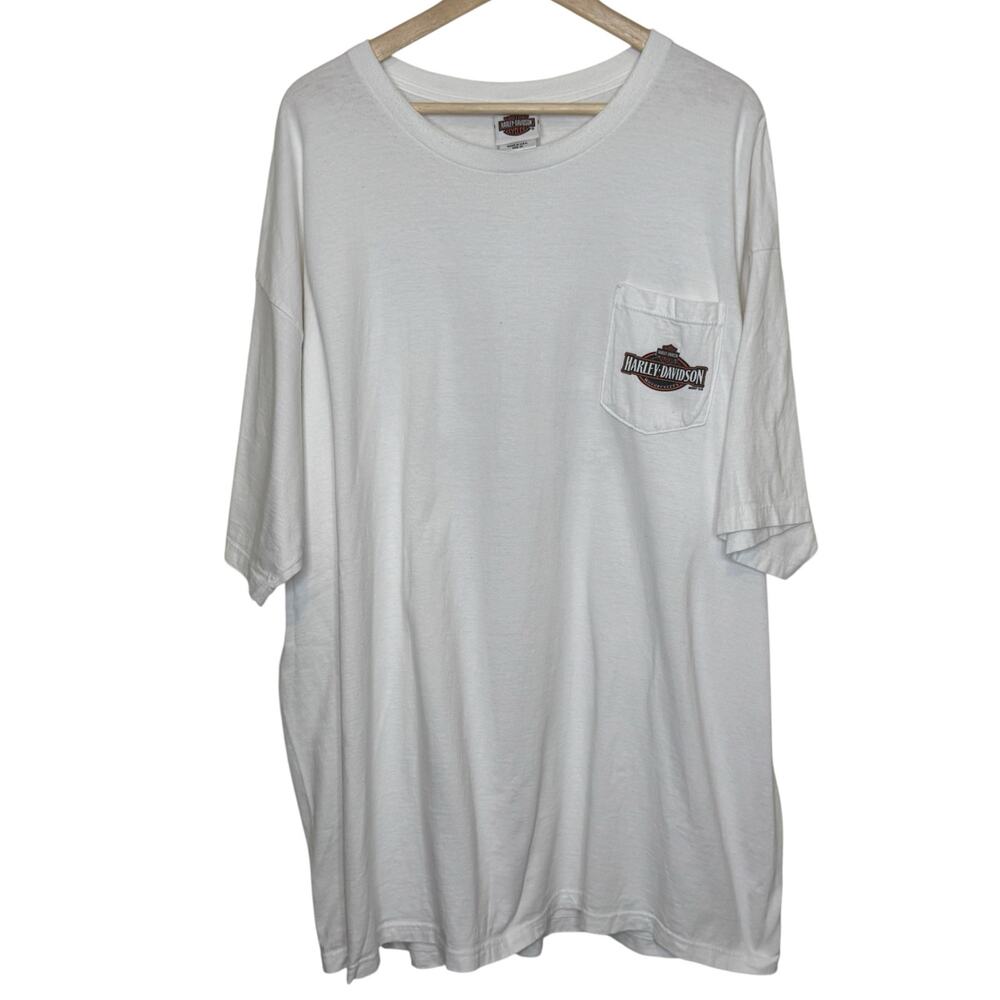 2007 Sturgis Harley Davidson 20th Anniversary White 3x Pocket T-Shirt